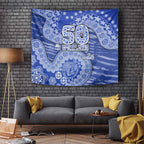 North Melbourne Kangaroos NAIDOC Week 2026 Tapestry Australian Aboriginal Dot Art Dreamtime Pattern Style