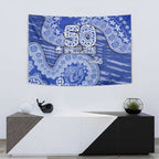 North Melbourne Kangaroos NAIDOC Week 2026 Tapestry Australian Aboriginal Dot Art Dreamtime Pattern Style