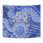 North Melbourne Kangaroos NAIDOC Week 2026 Tapestry Australian Aboriginal Dot Art Dreamtime Pattern Style