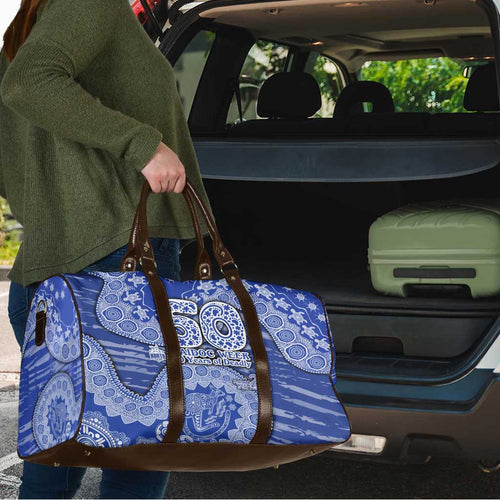 North Melbourne Kangaroos NAIDOC Week 2026 Travel Bag Australian Aboriginal Dot Art Dreamtime Pattern Style