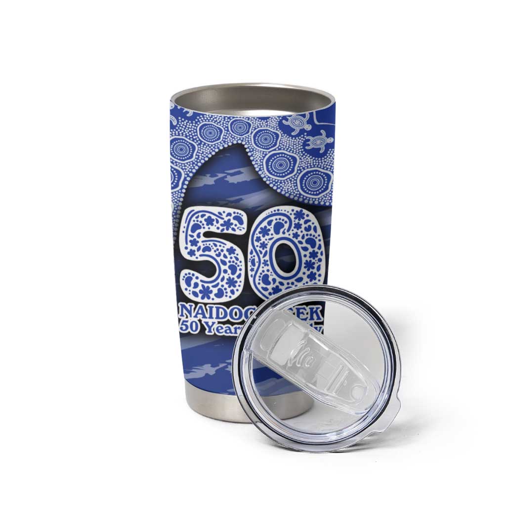 North Melbourne Kangaroos NAIDOC Week 2026 Tumbler Cup Australian Aboriginal Dot Art Dreamtime Pattern Style