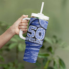 North Melbourne Kangaroos NAIDOC Week 2026 Tumbler With Handle Australian Aboriginal Dot Art Dreamtime Pattern Style