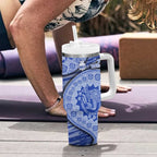 North Melbourne Kangaroos NAIDOC Week 2026 Tumbler With Handle Australian Aboriginal Dot Art Dreamtime Pattern Style