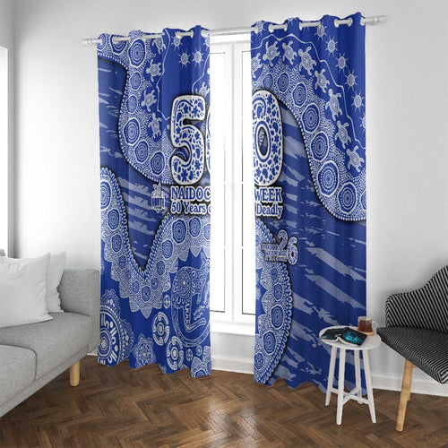 North Melbourne Kangaroos NAIDOC Week 2026 Window Curtain Australian Aboriginal Dot Art Dreamtime Pattern Style