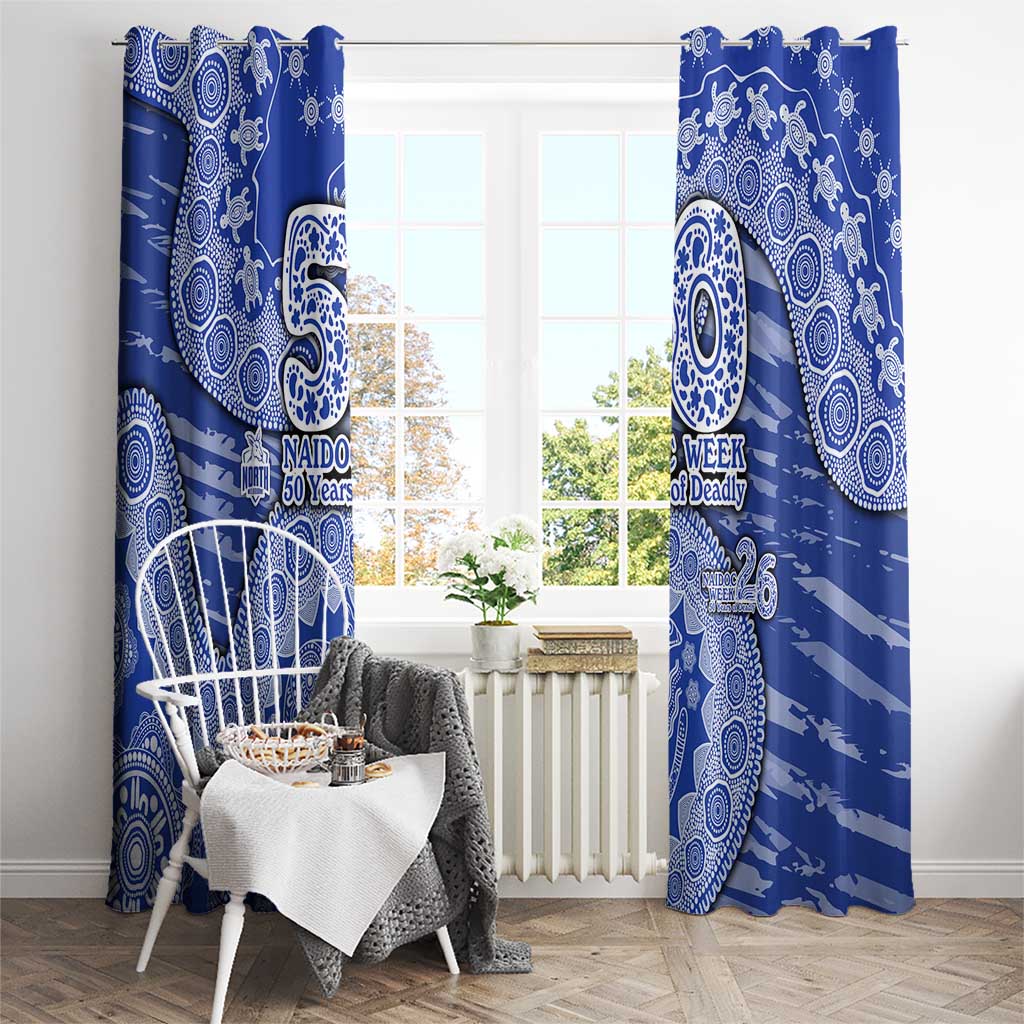 North Melbourne Kangaroos NAIDOC Week 2026 Window Curtain Australian Aboriginal Dot Art Dreamtime Pattern Style