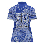 North Melbourne Kangaroos NAIDOC Week 2026 Women Polo Shirt Australian Aboriginal Dot Art Dreamtime Pattern Style