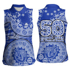 North Melbourne Kangaroos NAIDOC Week 2026 Women Sleeveless Polo Shirt Australian Aboriginal Dot Art Dreamtime Pattern Style