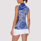 North Melbourne Kangaroos NAIDOC Week 2026 Women Sleeveless Polo Shirt Australian Aboriginal Dot Art Dreamtime Pattern Style