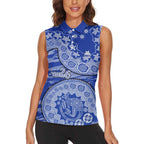 North Melbourne Kangaroos NAIDOC Week 2026 Women Sleeveless Polo Shirt Australian Aboriginal Dot Art Dreamtime Pattern Style