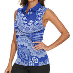 North Melbourne Kangaroos NAIDOC Week 2026 Women Sleeveless Polo Shirt Australian Aboriginal Dot Art Dreamtime Pattern Style
