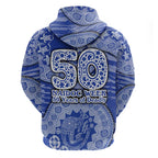North Melbourne Kangaroos NAIDOC Week 2026 Zip Hoodie Australian Aboriginal Dot Art Dreamtime Pattern Style