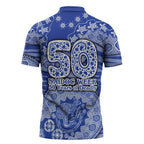 North Melbourne Kangaroos NAIDOC Week 2026 Zipper Polo Shirt Australian Aboriginal Dot Art Dreamtime Pattern Style