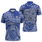 North Melbourne Kangaroos NAIDOC Week 2026 Zipper Polo Shirt Australian Aboriginal Dot Art Dreamtime Pattern Style