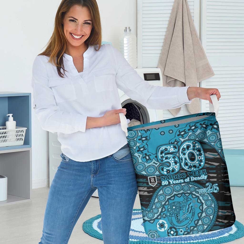 Port Adelaide NAIDOC Week 2026 Laundry Basket Australian Aboriginal Dot Art Dreamtime Pattern Style