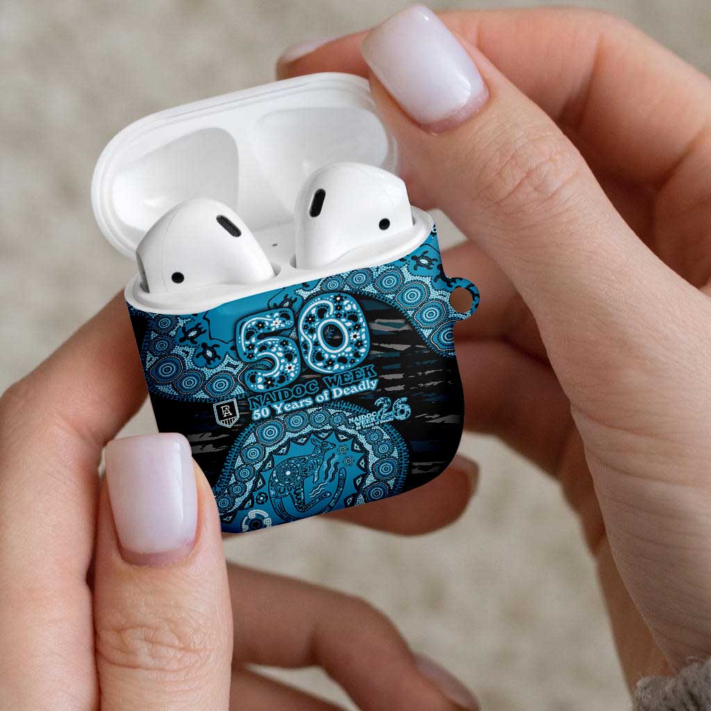 Port Adelaide NAIDOC Week 2026 AirPods Case Australian Aboriginal Dot Art Dreamtime Pattern Style