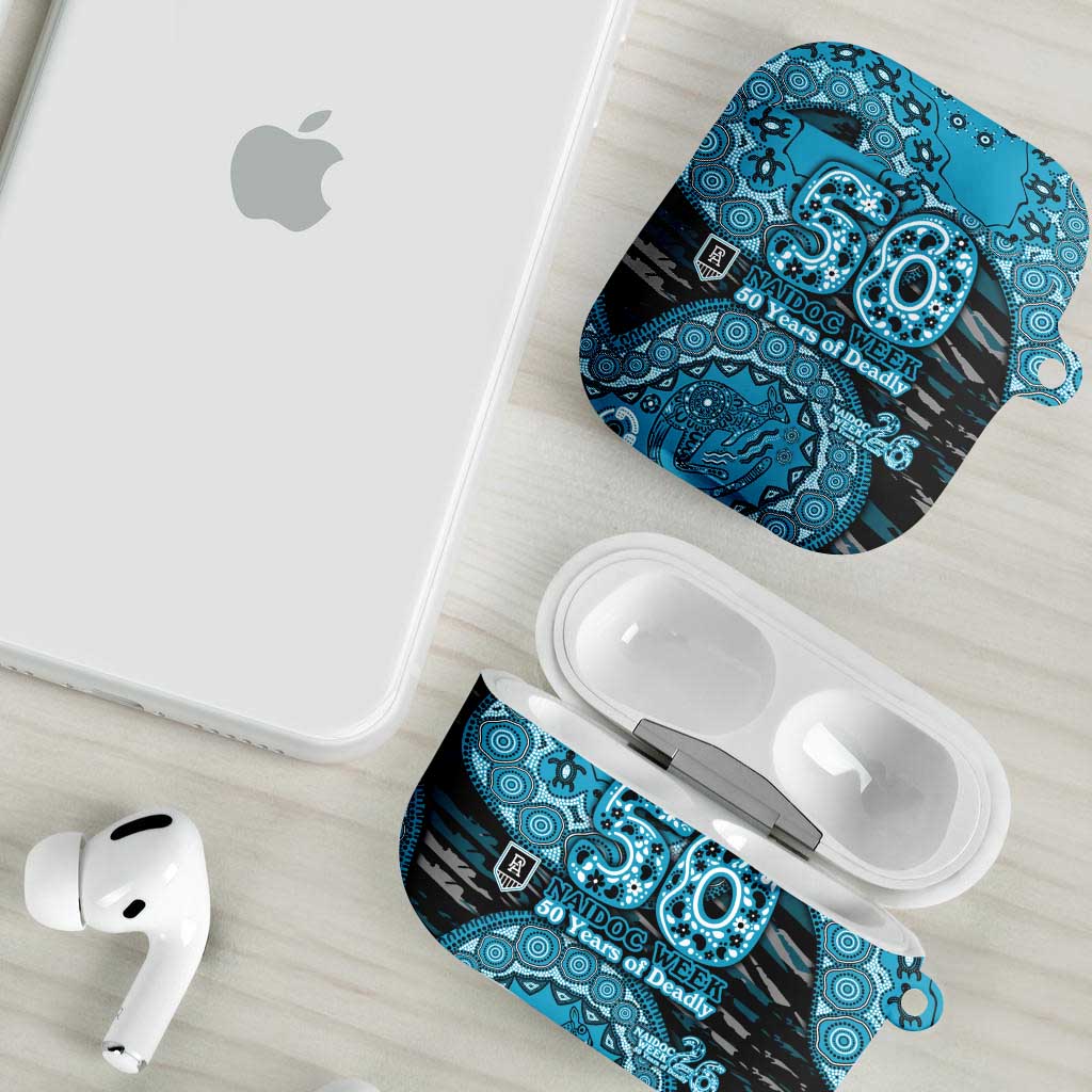 Port Adelaide NAIDOC Week 2026 AirPods Case Australian Aboriginal Dot Art Dreamtime Pattern Style