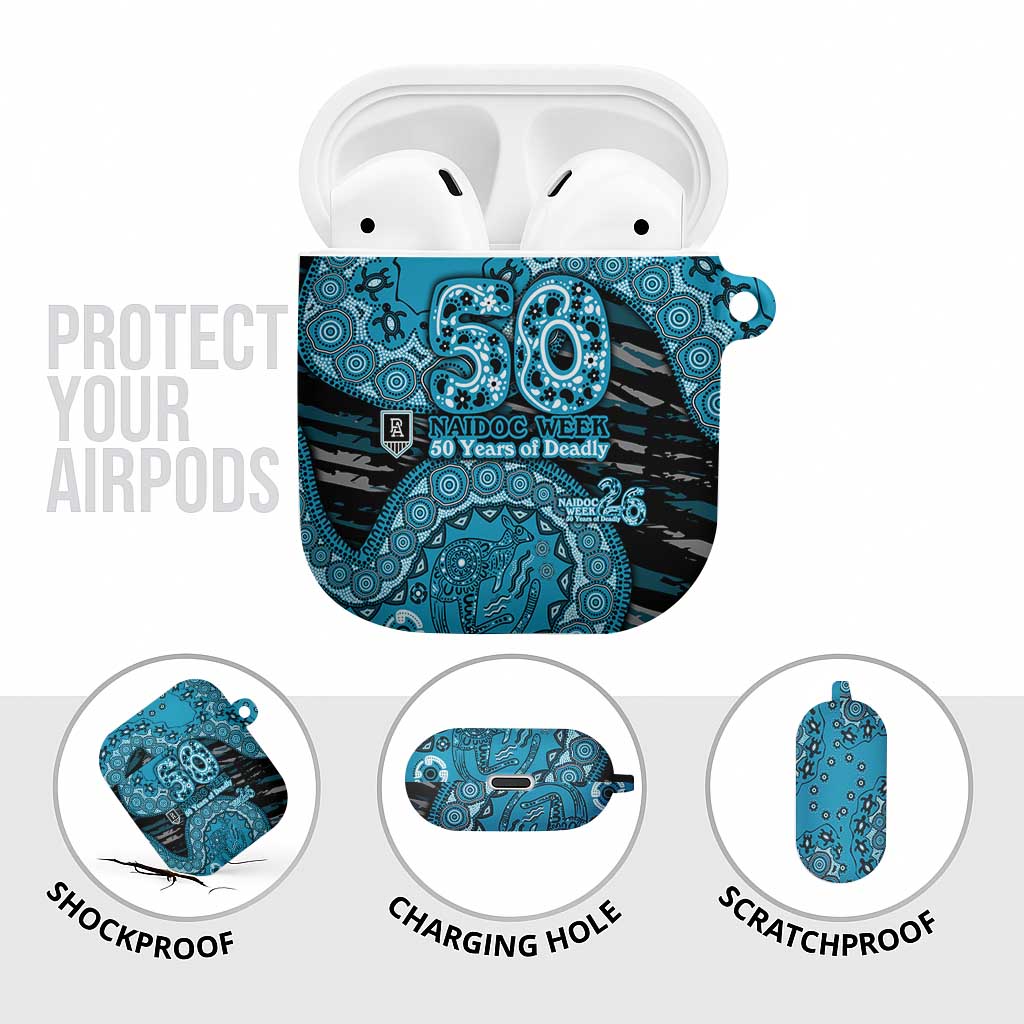 Port Adelaide NAIDOC Week 2026 AirPods Case Australian Aboriginal Dot Art Dreamtime Pattern Style