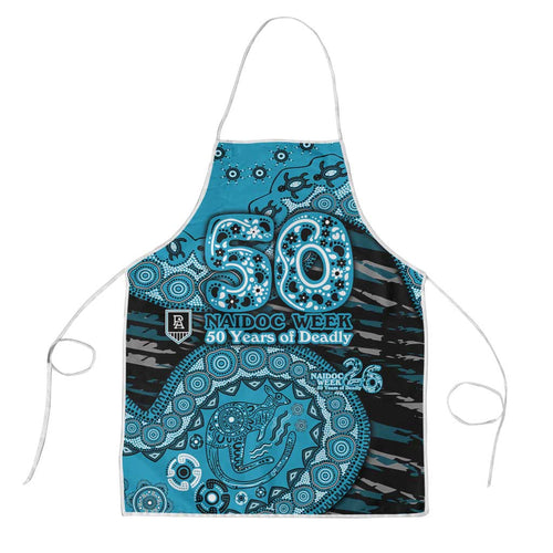 Port Adelaide NAIDOC Week 2026 Apron Australian Aboriginal Dot Art Dreamtime Pattern Style