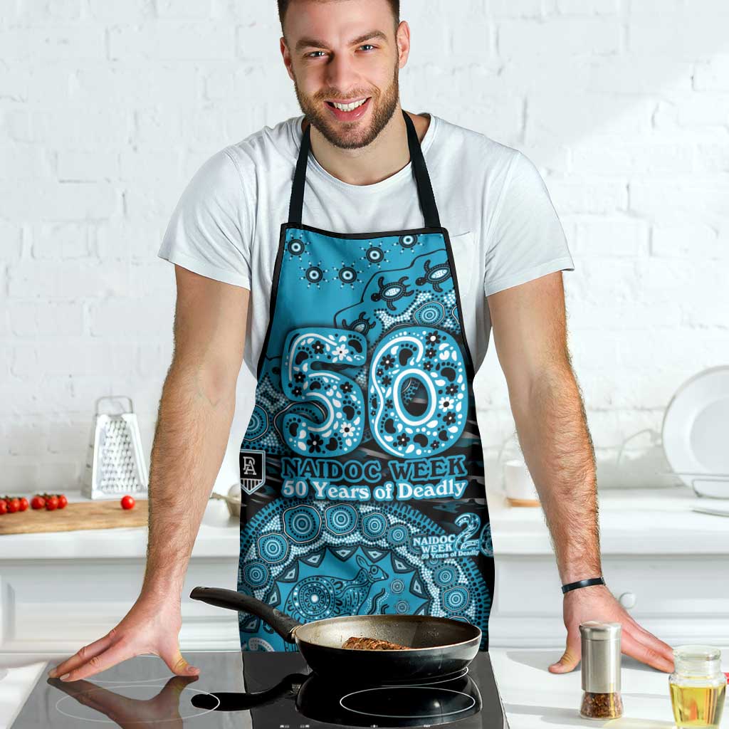 Port Adelaide NAIDOC Week 2026 Apron Australian Aboriginal Dot Art Dreamtime Pattern Style