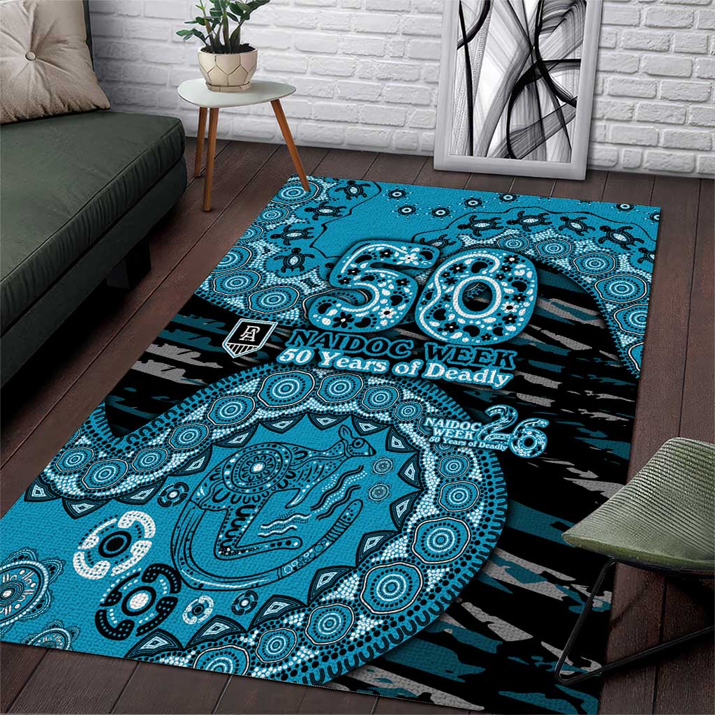 Port Adelaide NAIDOC Week 2026 Area Rug Australian Aboriginal Dot Art Dreamtime Pattern Style