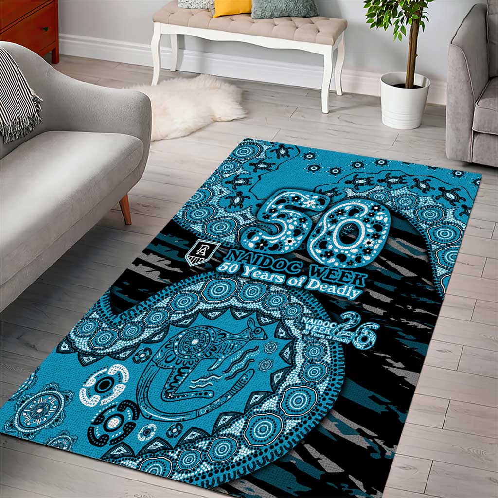 Port Adelaide NAIDOC Week 2026 Area Rug Australian Aboriginal Dot Art Dreamtime Pattern Style