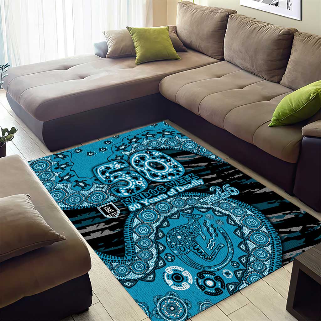 Port Adelaide NAIDOC Week 2026 Area Rug Australian Aboriginal Dot Art Dreamtime Pattern Style