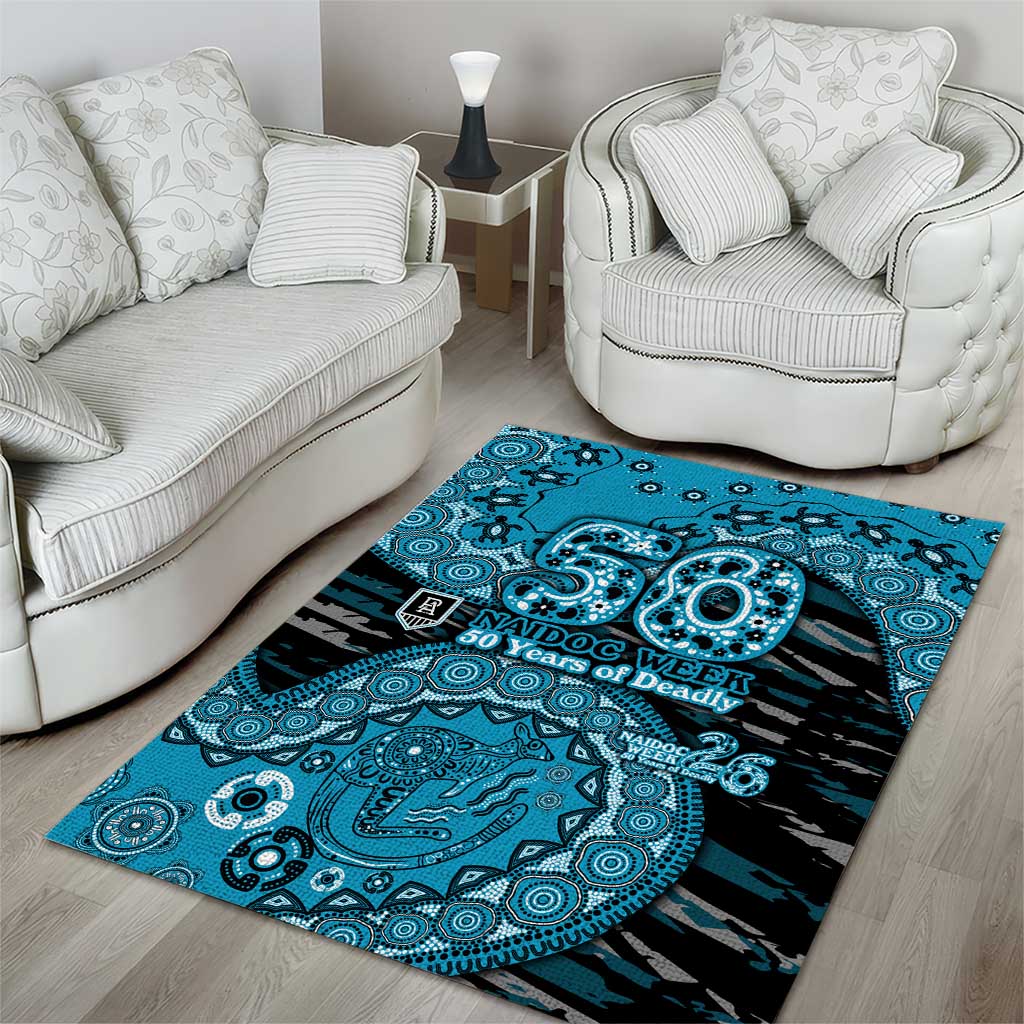 Port Adelaide NAIDOC Week 2026 Area Rug Australian Aboriginal Dot Art Dreamtime Pattern Style