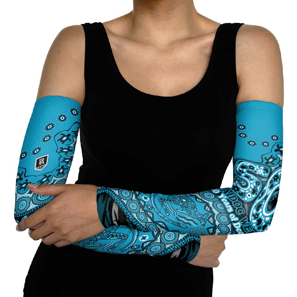 Port Adelaide NAIDOC Week 2026 Arm Sleeves Australian Aboriginal Dot Art Dreamtime Pattern Style
