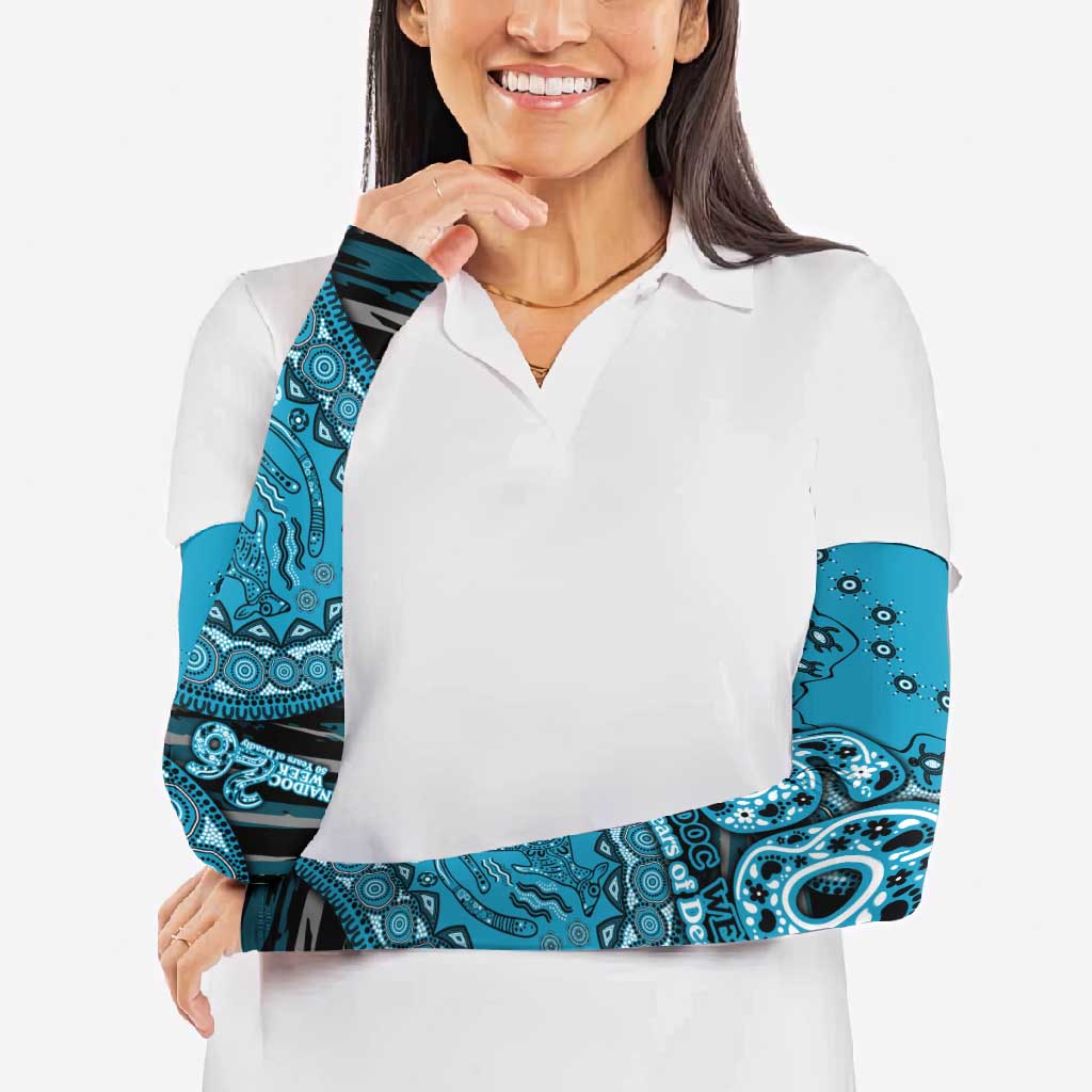 Port Adelaide NAIDOC Week 2026 Arm Sleeves Australian Aboriginal Dot Art Dreamtime Pattern Style