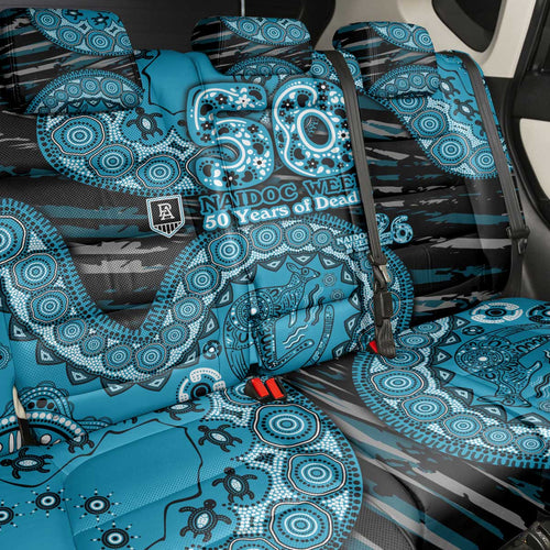 Port Adelaide NAIDOC Week 2026 Back Car Seat Cover Australian Aboriginal Dot Art Dreamtime Pattern Style