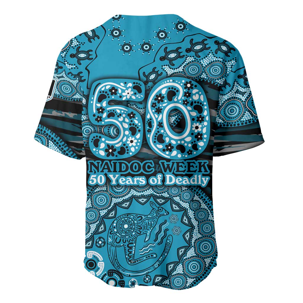 Port Adelaide NAIDOC Week 2026 Baseball Jersey Australian Aboriginal Dot Art Dreamtime Pattern Style