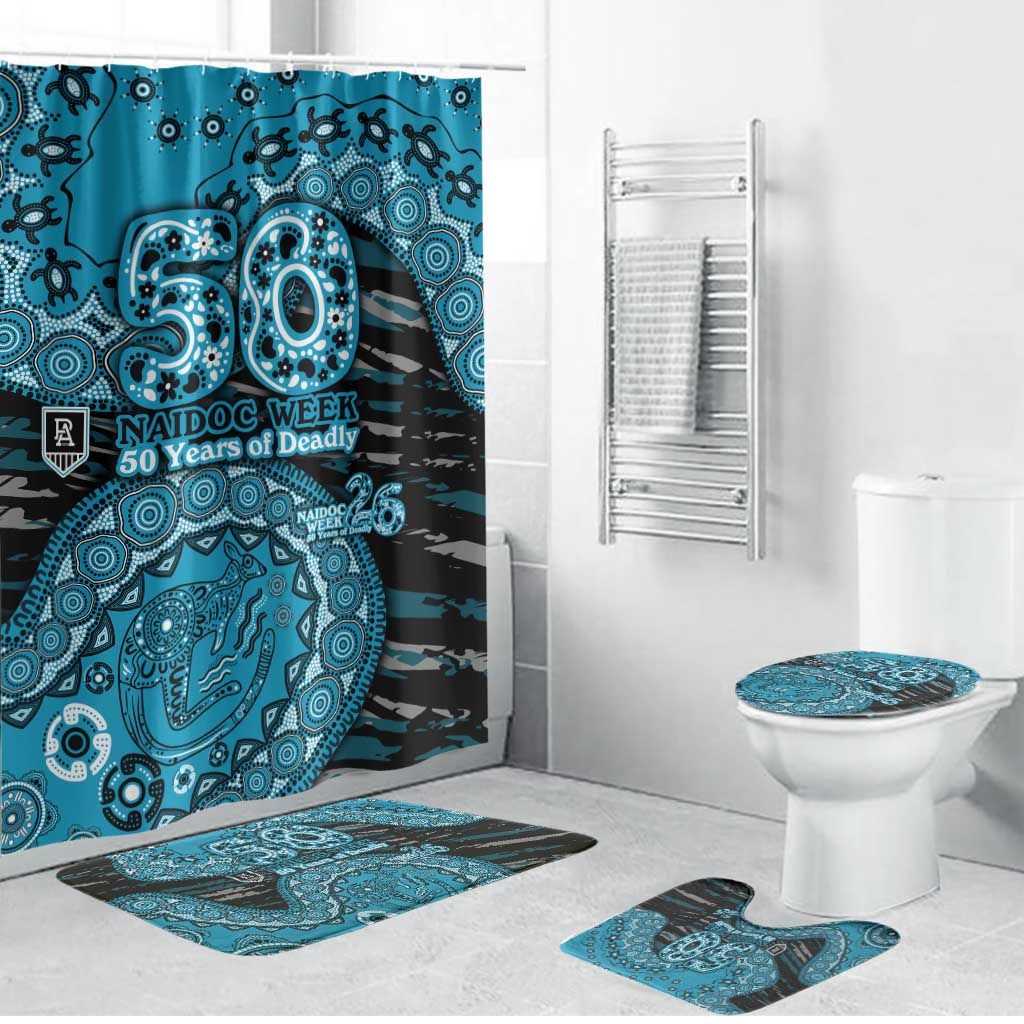 Port Adelaide NAIDOC Week 2026 Bathroom Set Australian Aboriginal Dot Art Dreamtime Pattern Style