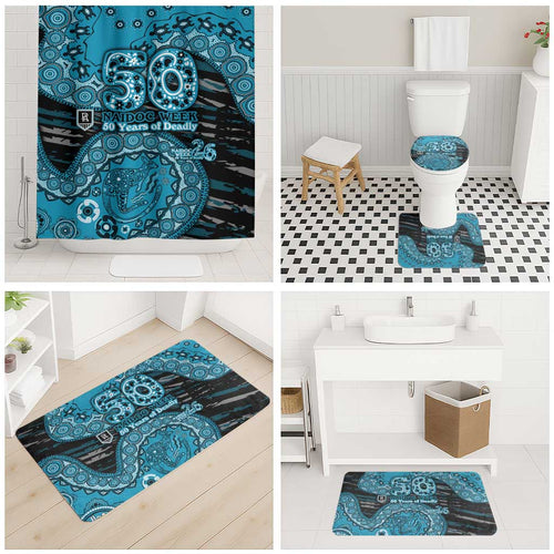 Port Adelaide NAIDOC Week 2026 Bathroom Set Australian Aboriginal Dot Art Dreamtime Pattern Style