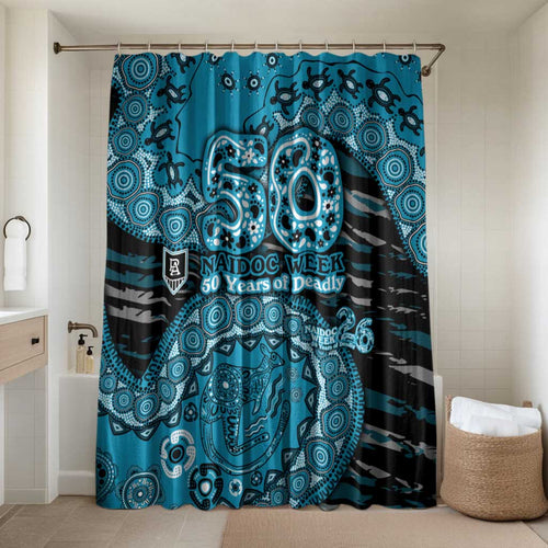 Port Adelaide NAIDOC Week 2026 Bathroom Set Australian Aboriginal Dot Art Dreamtime Pattern Style