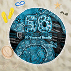 Port Adelaide NAIDOC Week 2026 Beach Blanket Australian Aboriginal Dot Art Dreamtime Pattern Style