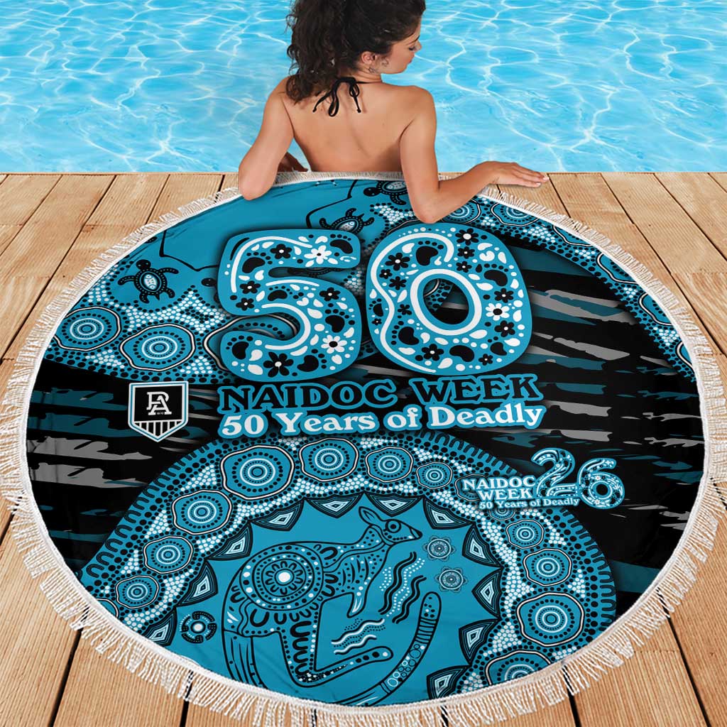 Port Adelaide NAIDOC Week 2026 Beach Blanket Australian Aboriginal Dot Art Dreamtime Pattern Style