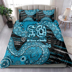 Port Adelaide NAIDOC Week 2026 Bedding Set Australian Aboriginal Dot Art Dreamtime Pattern Style