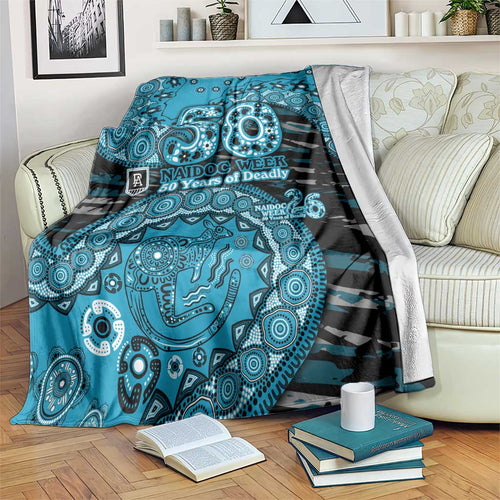 Port Adelaide NAIDOC Week 2026 Blanket Australian Aboriginal Dot Art Dreamtime Pattern Style