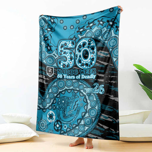 Port Adelaide NAIDOC Week 2026 Blanket Australian Aboriginal Dot Art Dreamtime Pattern Style