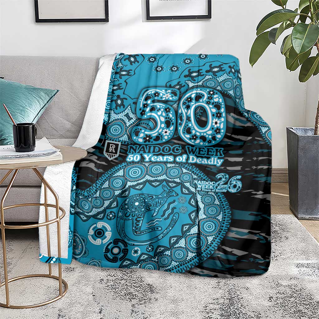 Port Adelaide NAIDOC Week 2026 Blanket Australian Aboriginal Dot Art Dreamtime Pattern Style