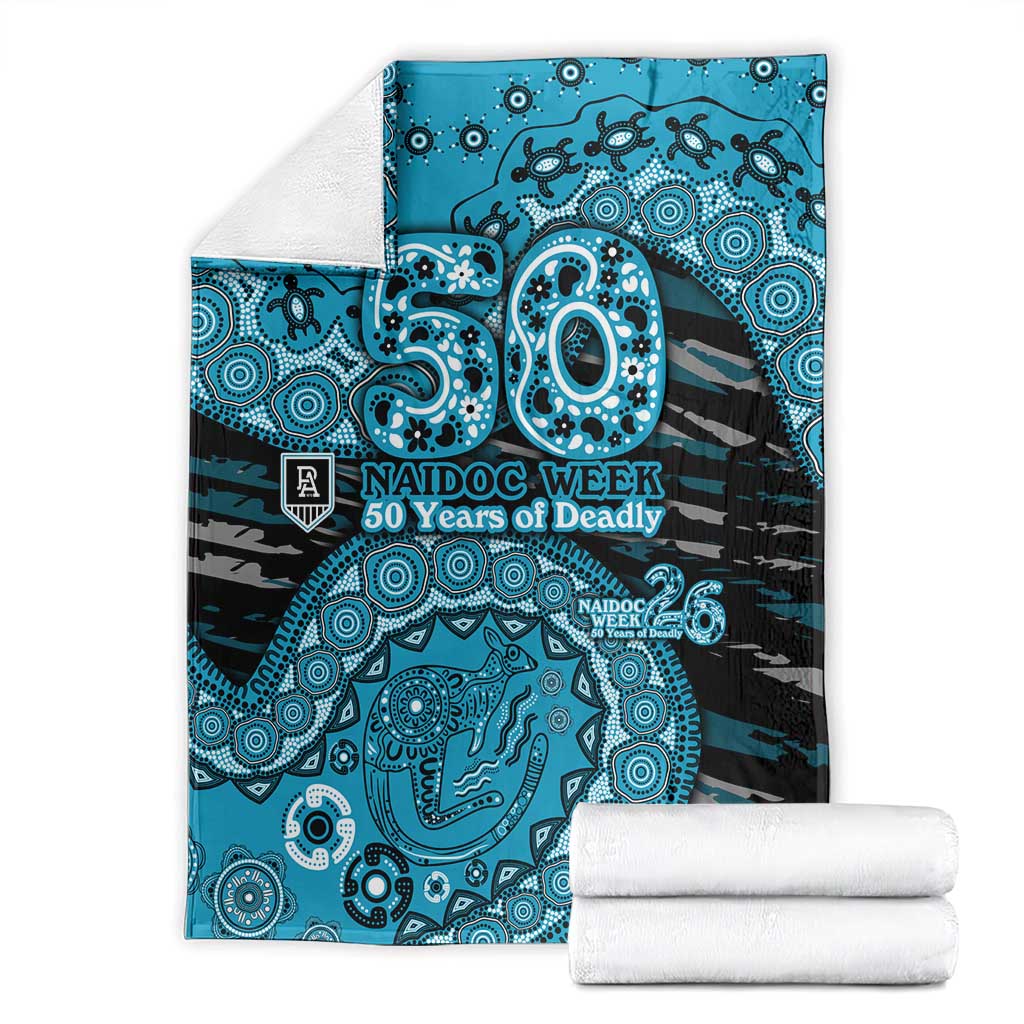 Port Adelaide NAIDOC Week 2026 Blanket Australian Aboriginal Dot Art Dreamtime Pattern Style