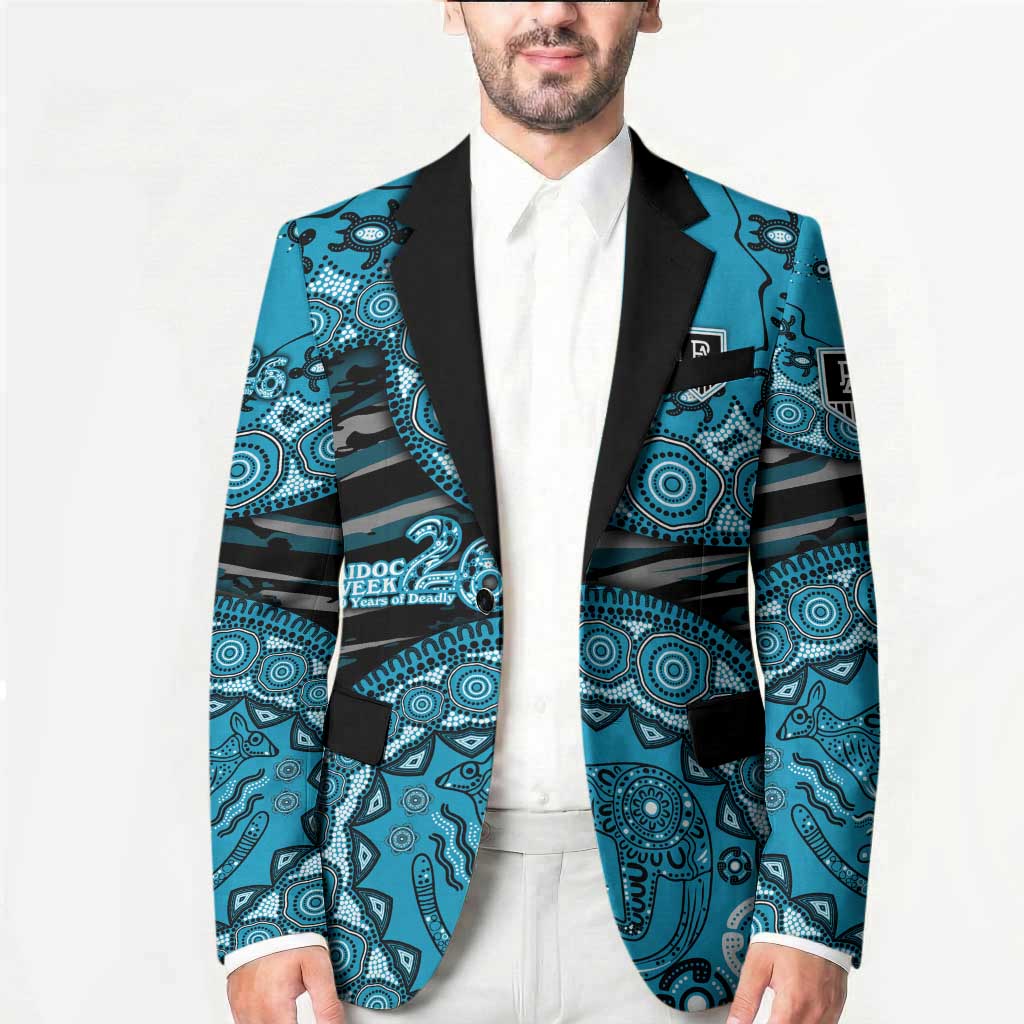 Port Adelaide NAIDOC Week 2026 Blazer Australian Aboriginal Dot Art Dreamtime Pattern Style