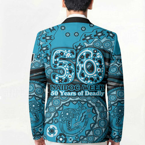 Port Adelaide NAIDOC Week 2026 Blazer Australian Aboriginal Dot Art Dreamtime Pattern Style