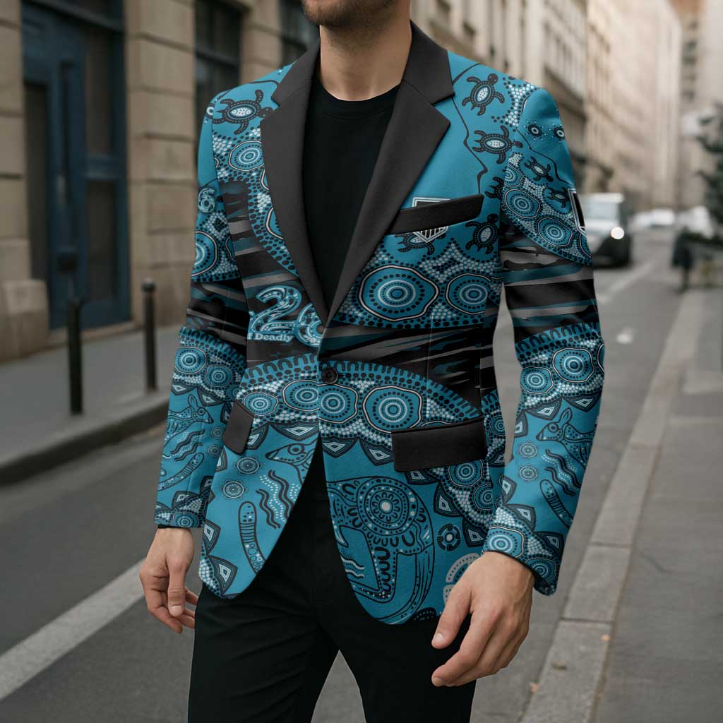Port Adelaide NAIDOC Week 2026 Blazer Australian Aboriginal Dot Art Dreamtime Pattern Style