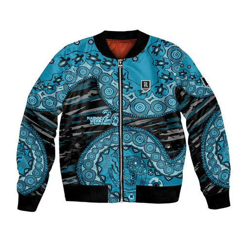 Port Adelaide NAIDOC Week 2026 Bomber Jacket Australian Aboriginal Dot Art Dreamtime Pattern Style
