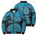 Port Adelaide NAIDOC Week 2026 Bomber Puffer Jacket Australian Aboriginal Dot Art Dreamtime Pattern Style