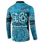 Port Adelaide NAIDOC Week 2026 Button Sweatshirt Australian Aboriginal Dot Art Dreamtime Pattern Style