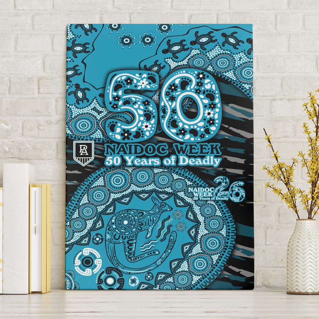 Port Adelaide NAIDOC Week 2026 Canvas Wall Art Australian Aboriginal Dot Art Dreamtime Pattern Style