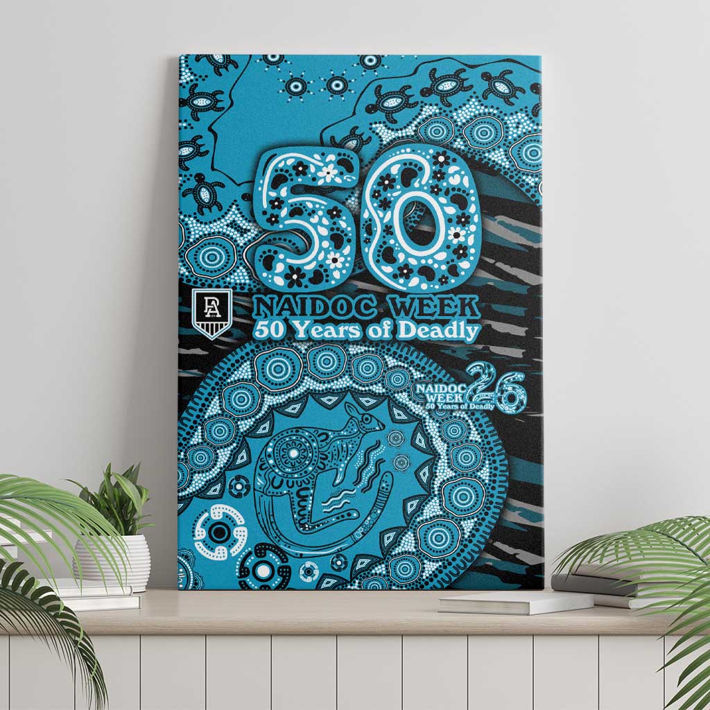 Port Adelaide NAIDOC Week 2026 Canvas Wall Art Australian Aboriginal Dot Art Dreamtime Pattern Style