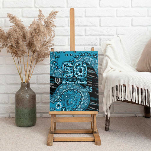 Port Adelaide NAIDOC Week 2026 Canvas Wall Art Australian Aboriginal Dot Art Dreamtime Pattern Style